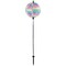 In the Breeze 2634 — 11-inch Striped Iridescent Gazing Ball Spinner
